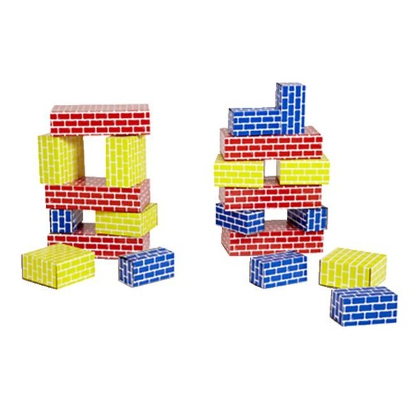 Childcraft Corrugated Building Blocks, Various Sizes, Primary Colors, Set of 84 PK 709084